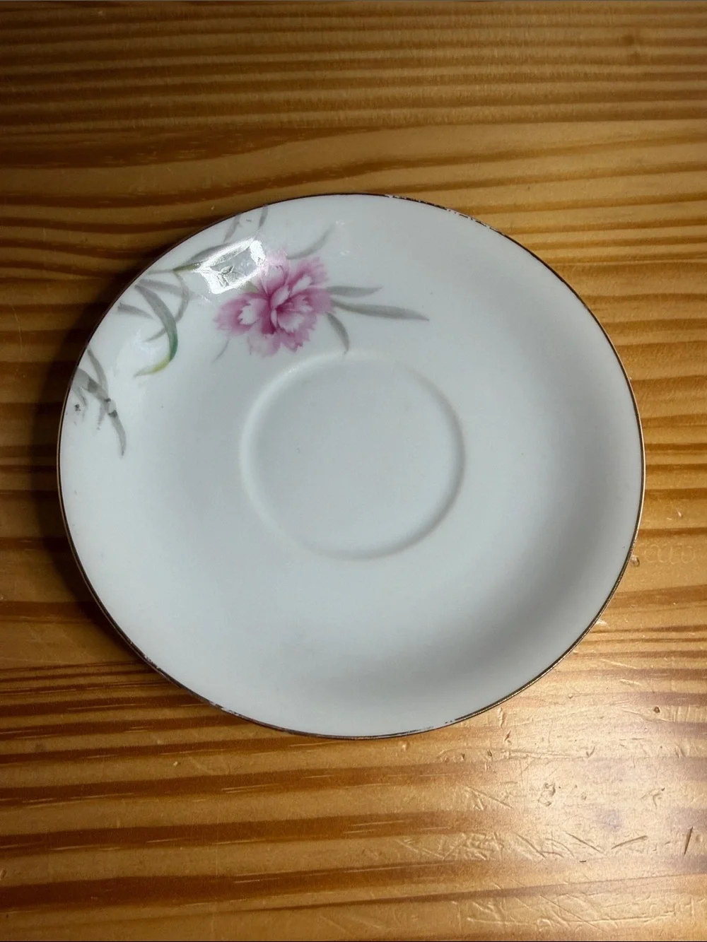 Antique Noritake Japan Pink Carnation Teacup & Saucer Set 1921-1924